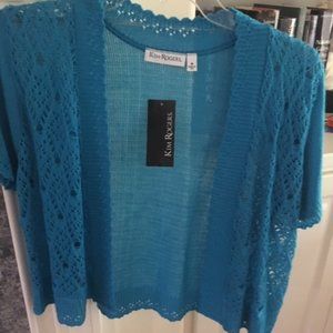 Short Sleeve Sweater Jacket